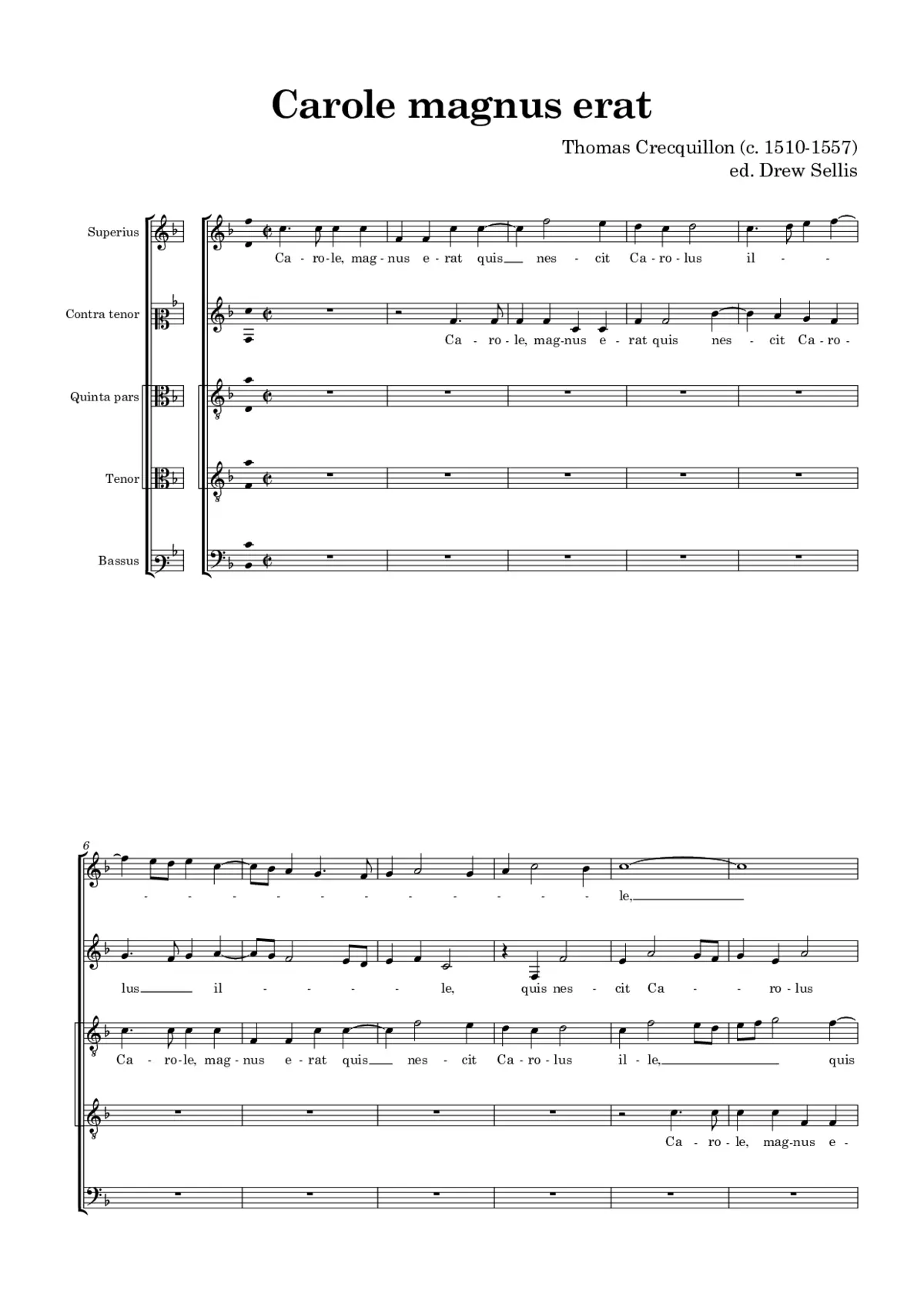 Carole magnus erat - Page 1