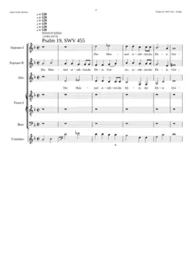 Die Himmel erzählen die Ehre Gottes SWV 455