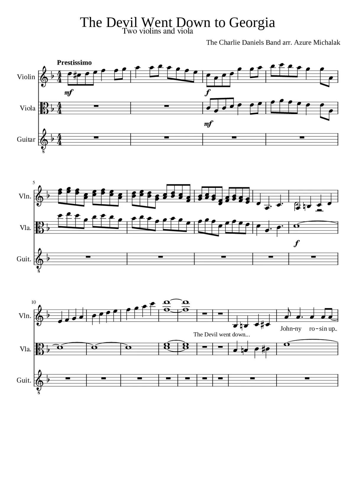 the devil went down to georgia - Page 1