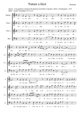 Nature a faict ainsi