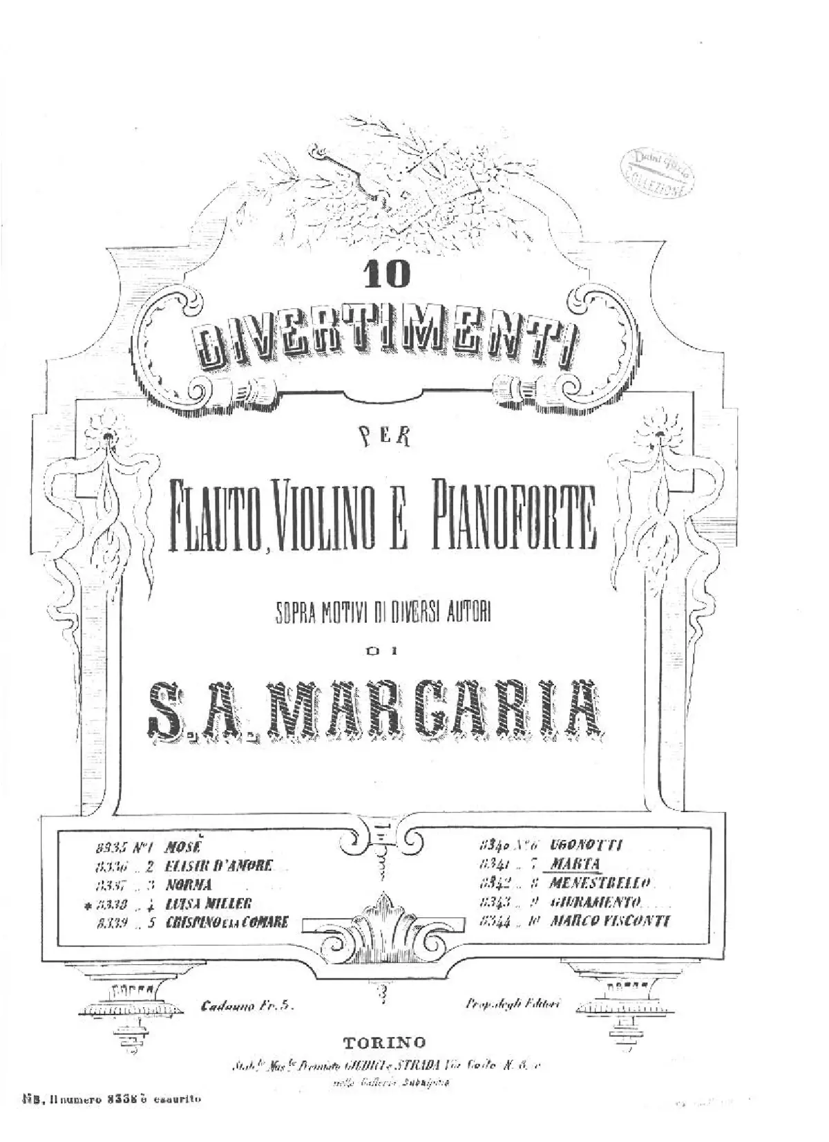 10 Divertimenti sopra motivi di diversi autori - Page 1