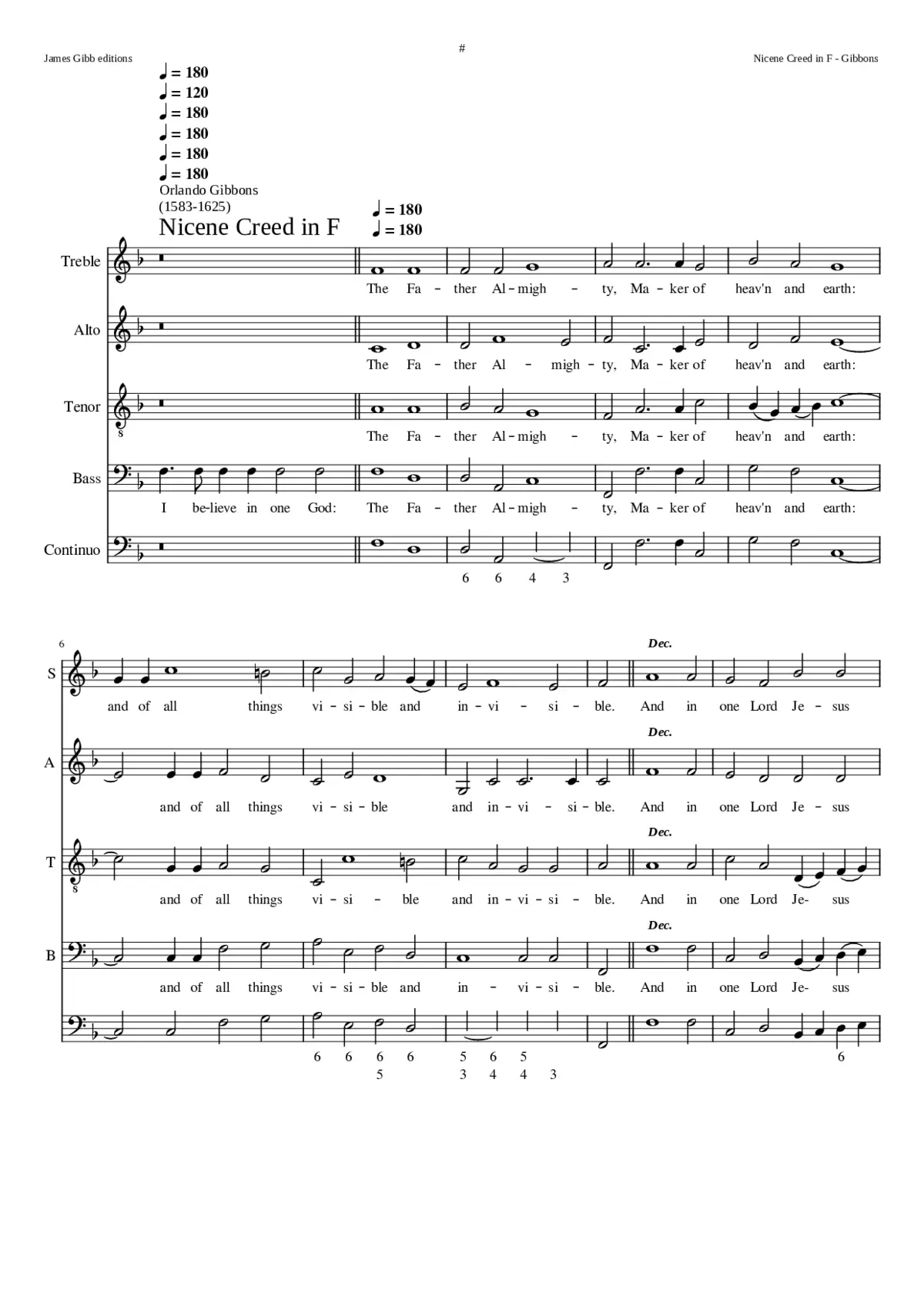 Nicene Creed in F - Page 1