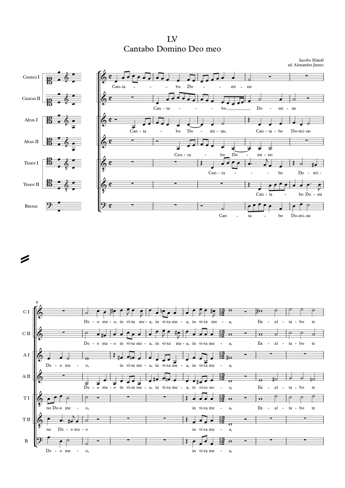 Cantabo Domino Deo meo - Page 1