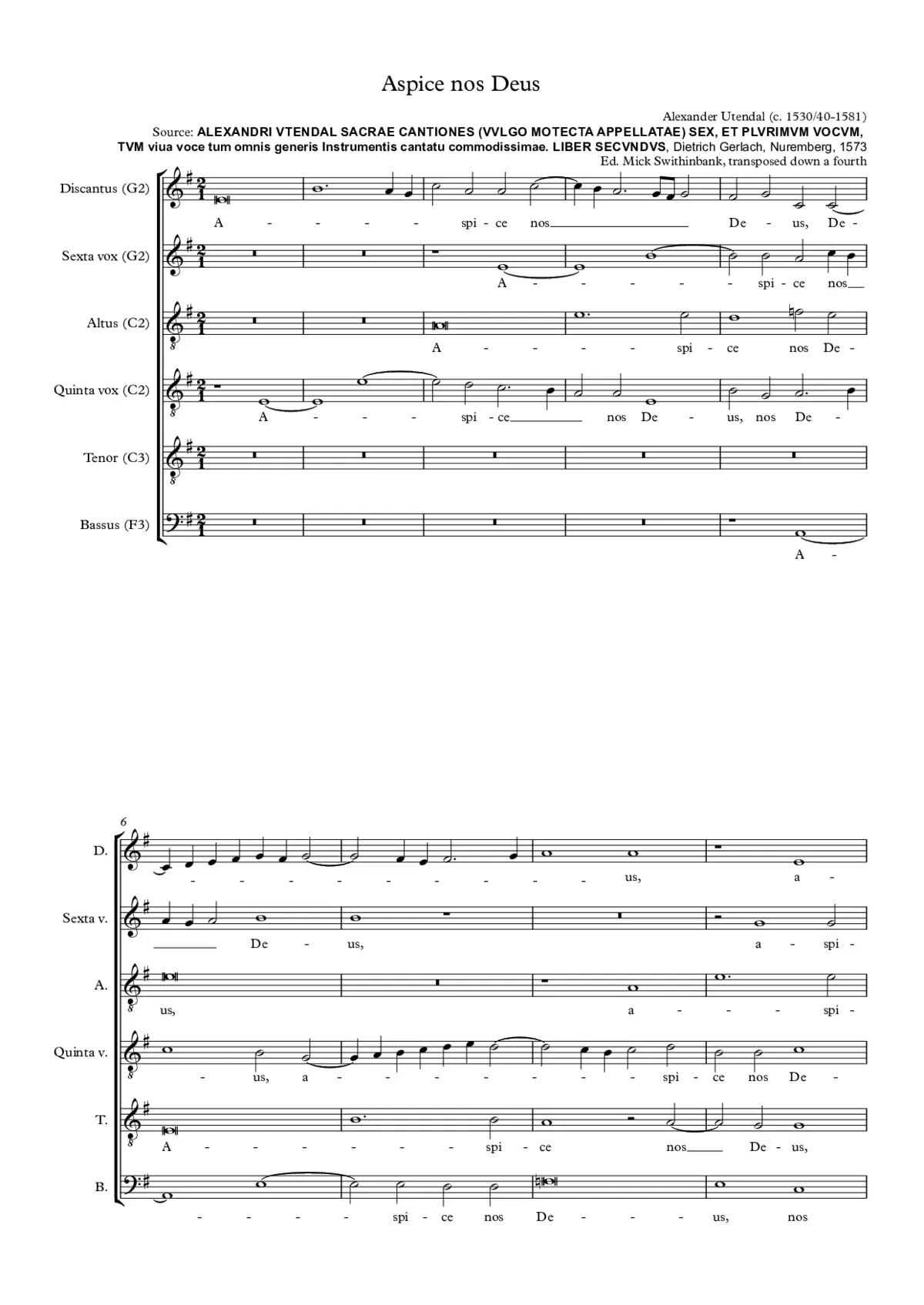 Aspice nos, Deus - Page 1