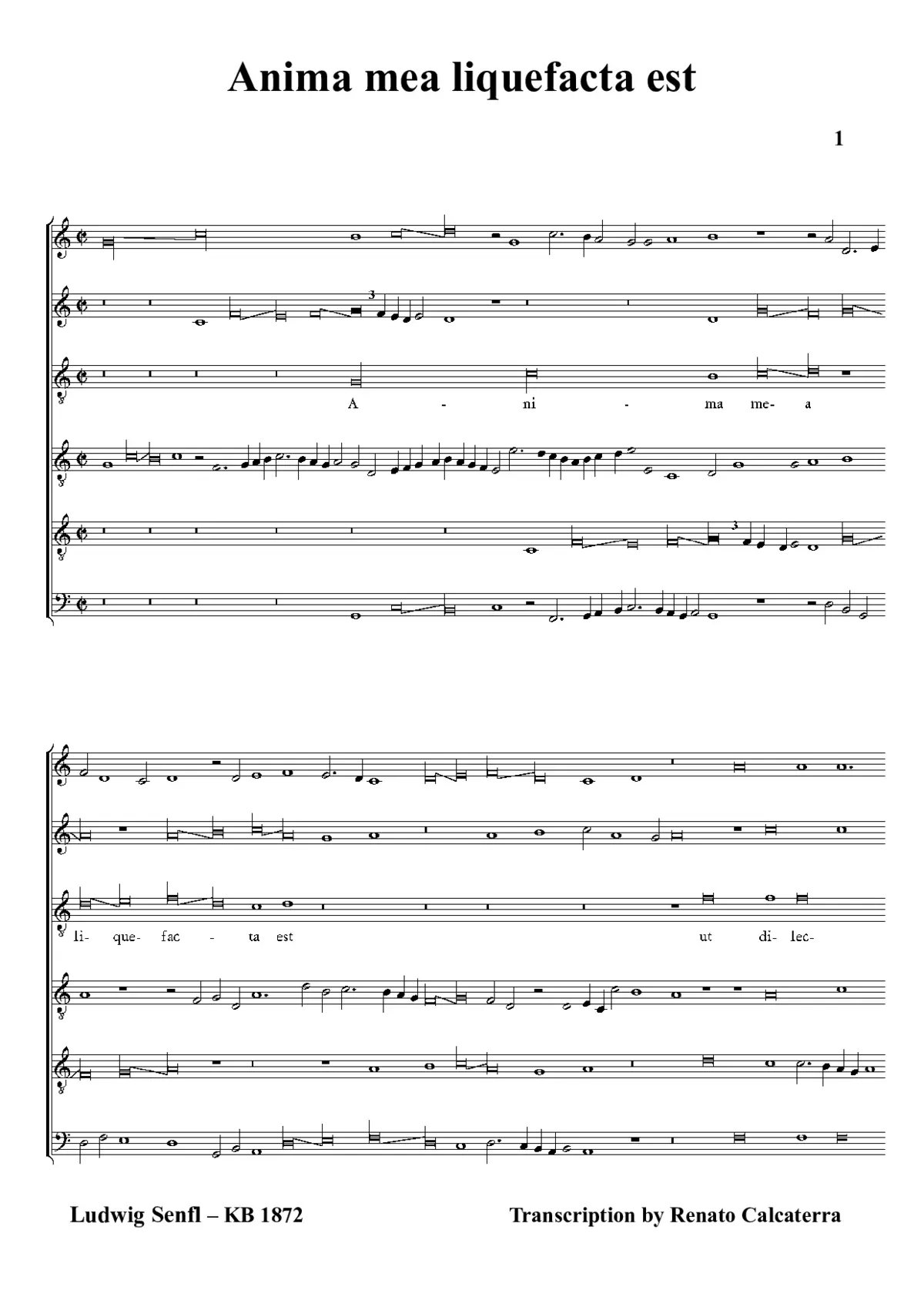 Anima mea liquefacta est - Page 1