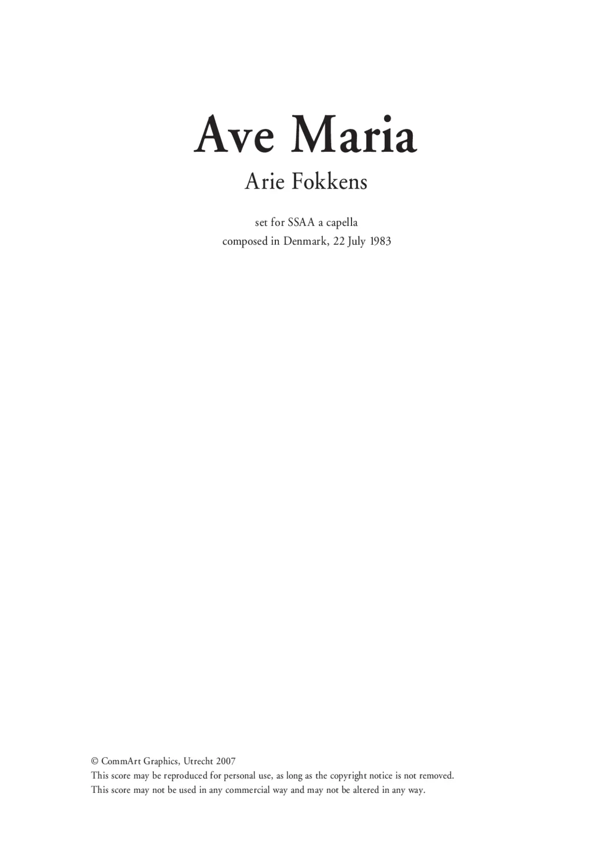 Ave Maria - Page 1