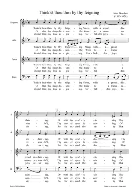 Think'st thou then by thy feigning