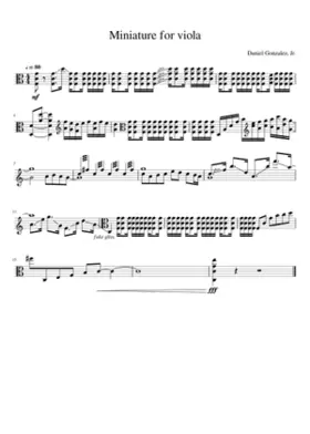 Miniature for viola