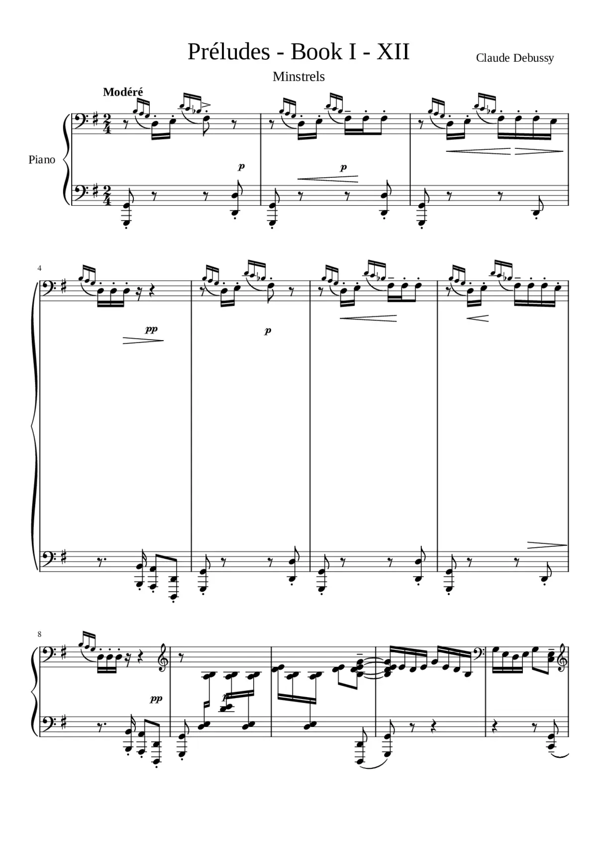 Préludes Livre 1 - Page 1