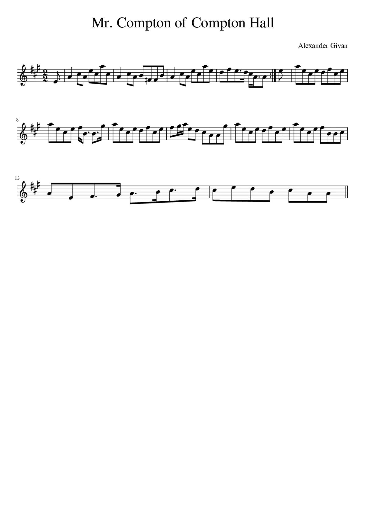 Mr. Compton of Compton Hall - Page 1