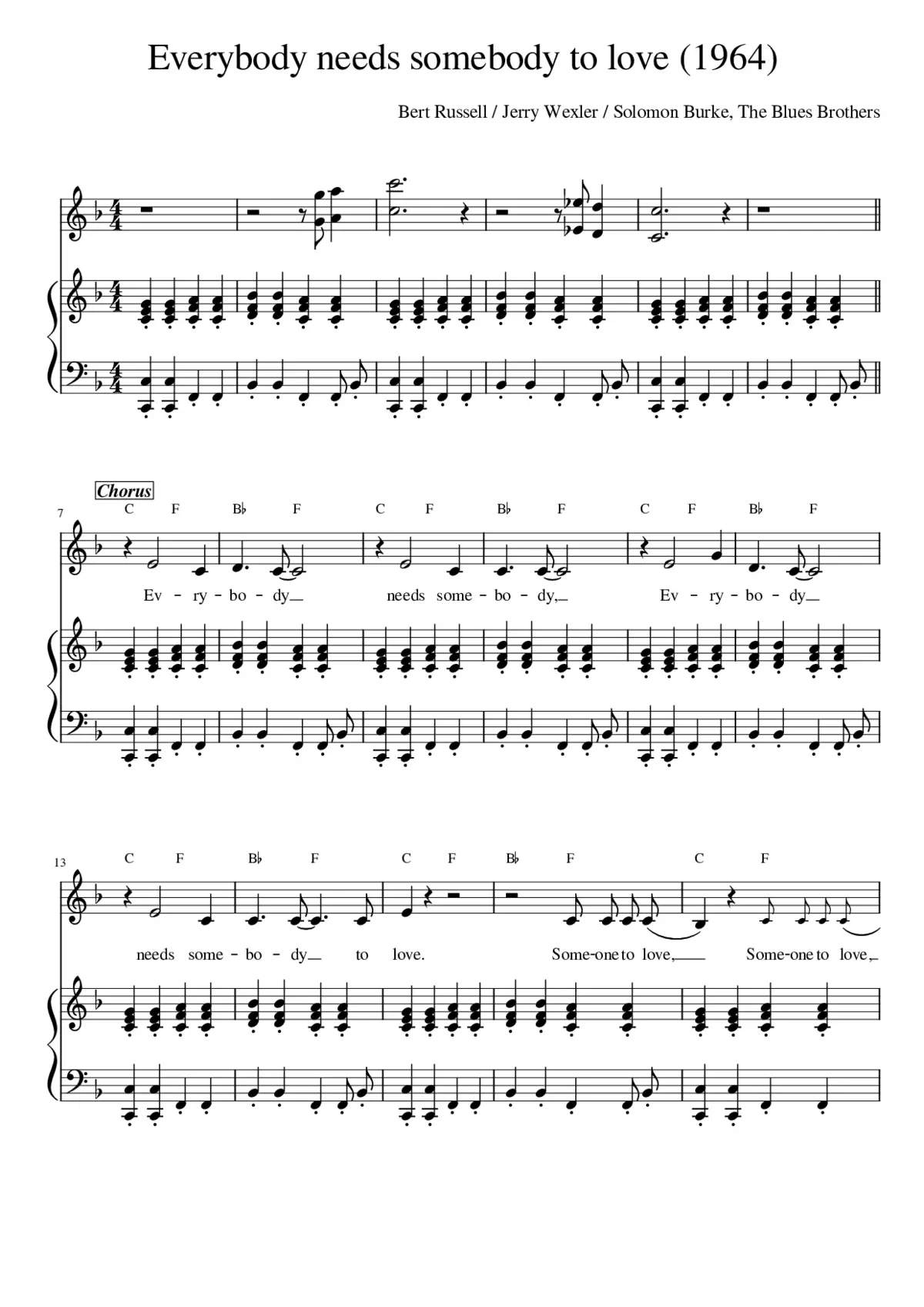 everybody needs somebody to love - Page 1