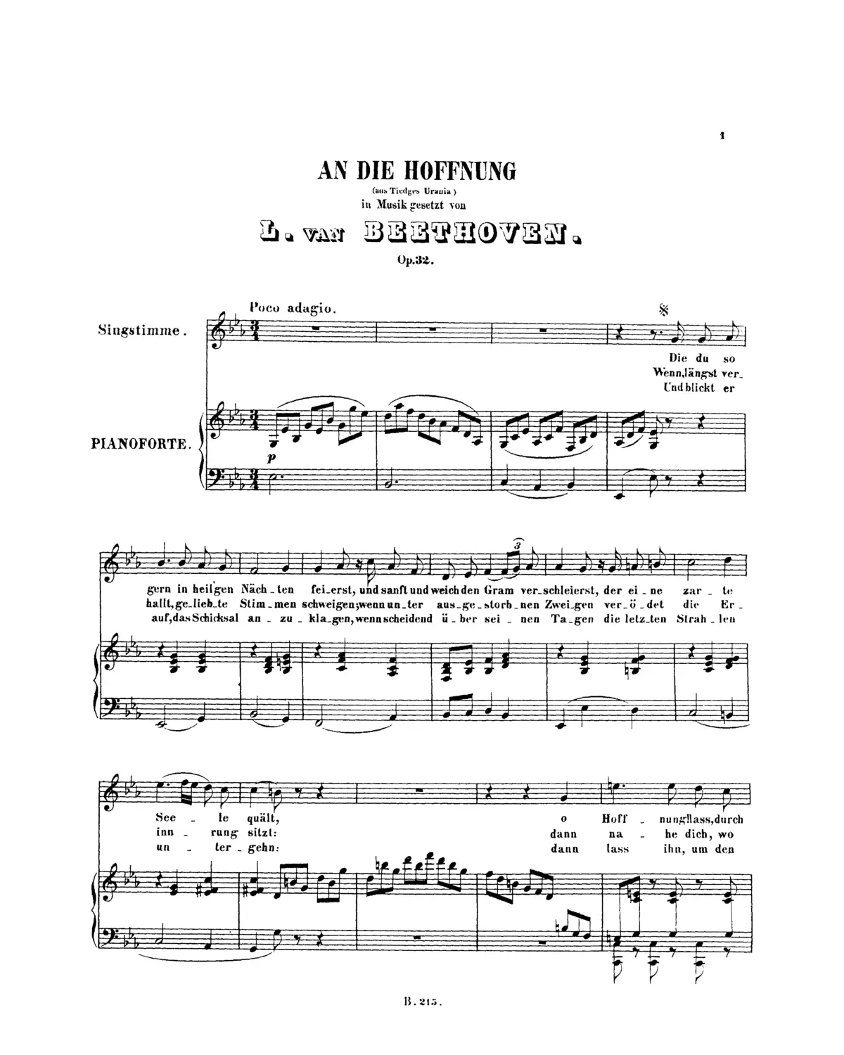 An die Hoffnung - Page 1
