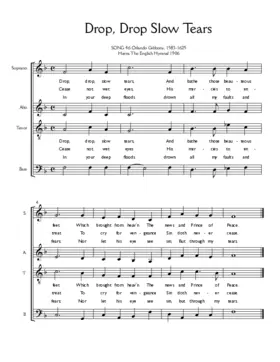 Drop, drop, slow tears a 4