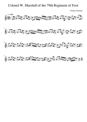 Colonel W. Marshall of the 79th Regiment of Foot