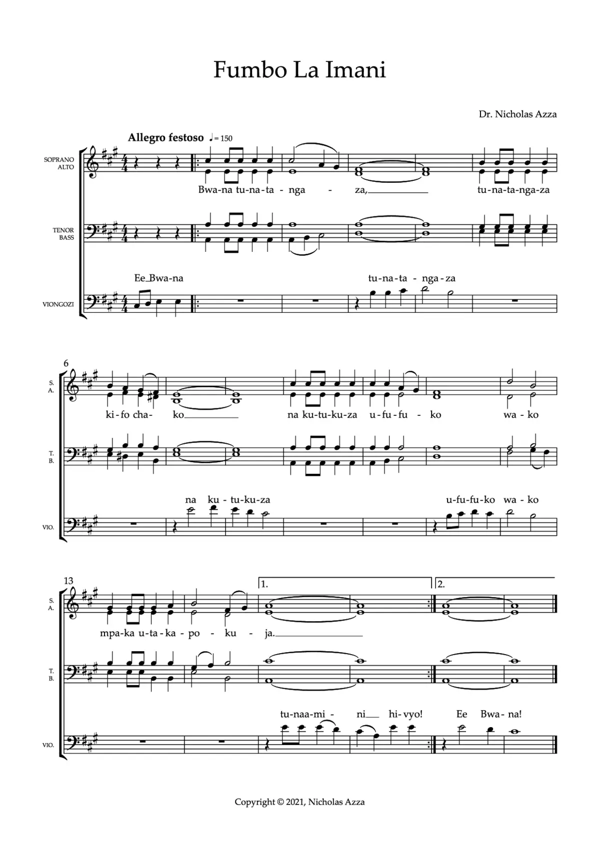 Fumbo la Imani - Page 1