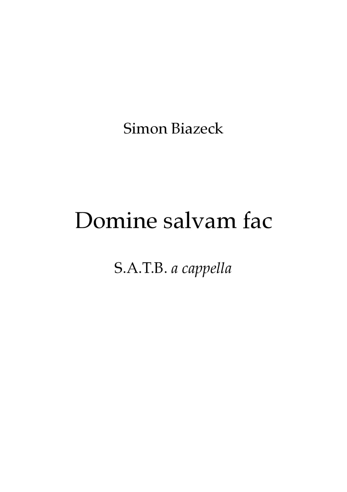 Domine salvam fac - Page 1