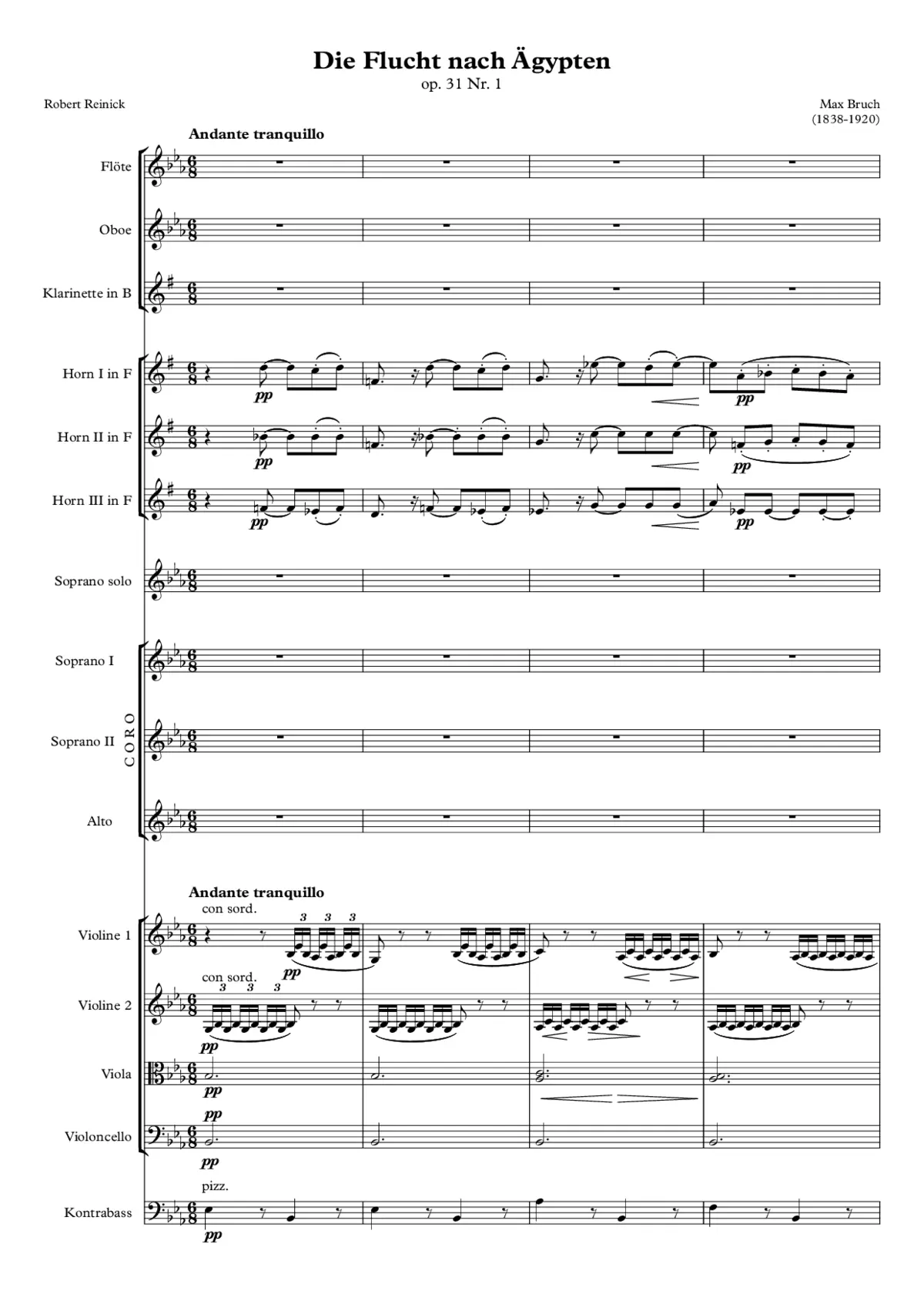 Die Flucht nach Ägypten, Opus 31. Nr. 1 - Page 1