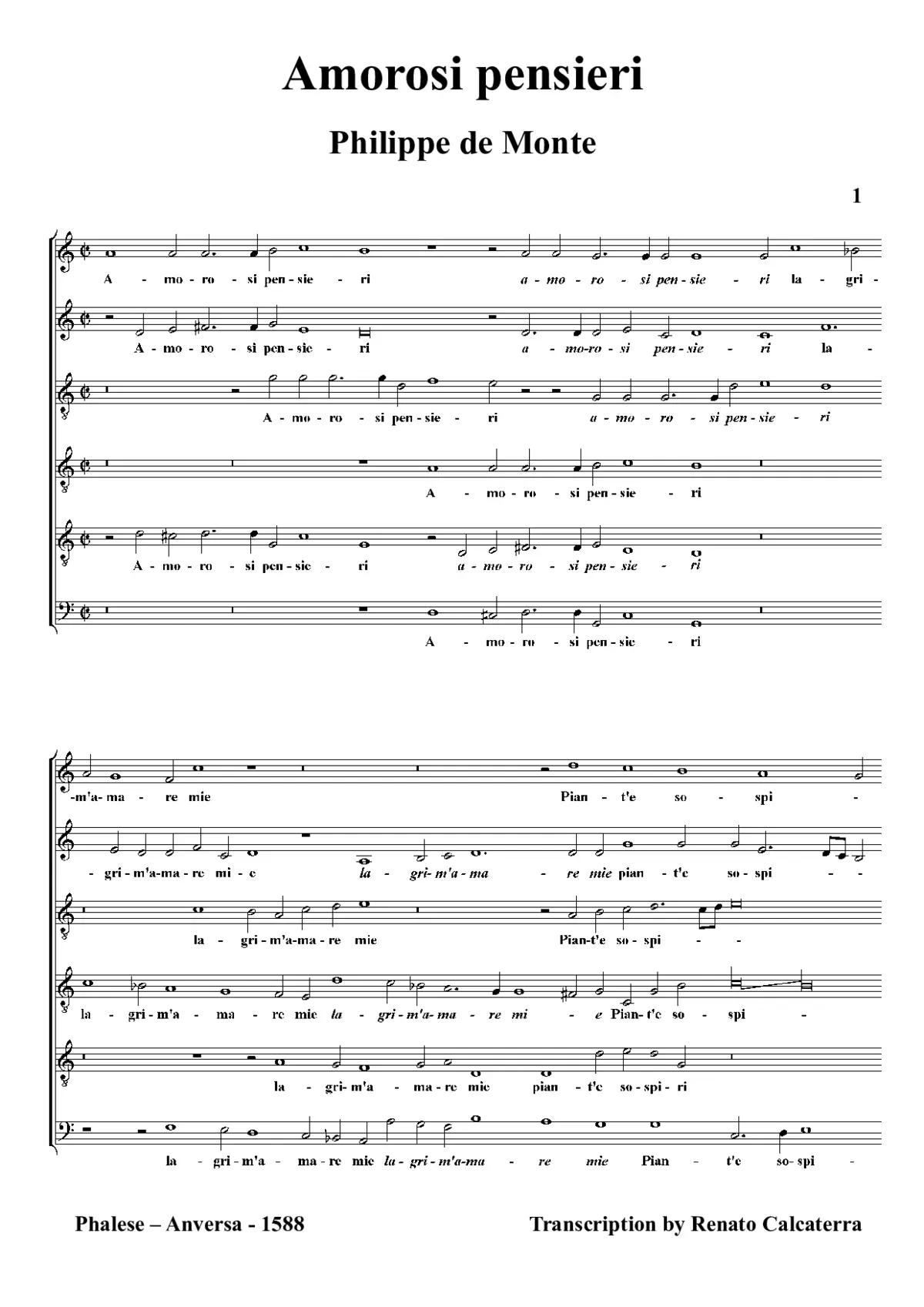 Amorosi pensieri - Page 1