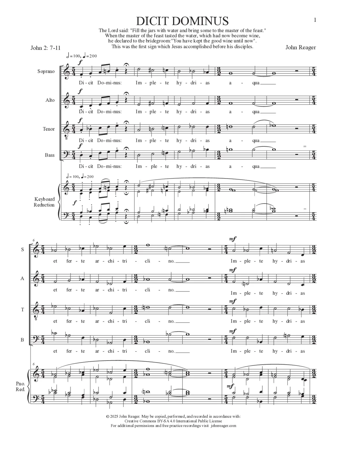 Dicit Dominus - Page 1