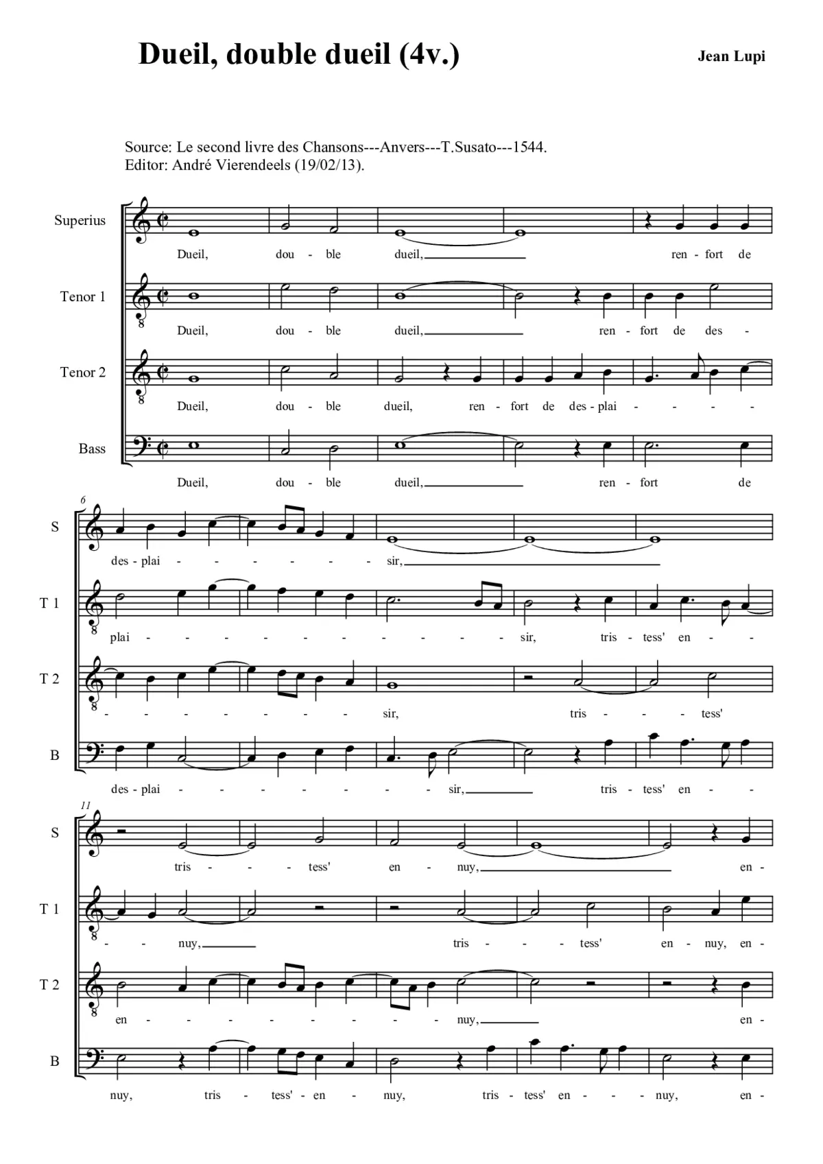 Dueil, double dueil (4v.) - Page 1