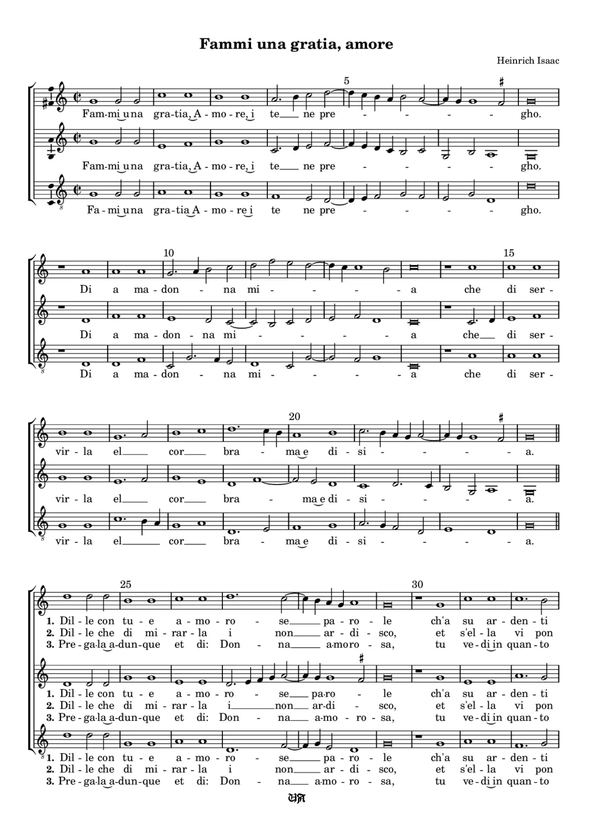 Fammi una gratia, amore - Page 1