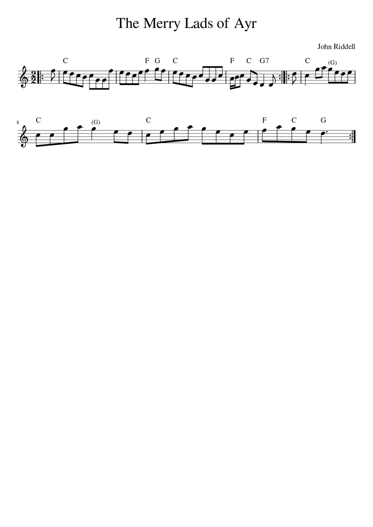 The Merry Lads of Ayr - Page 1