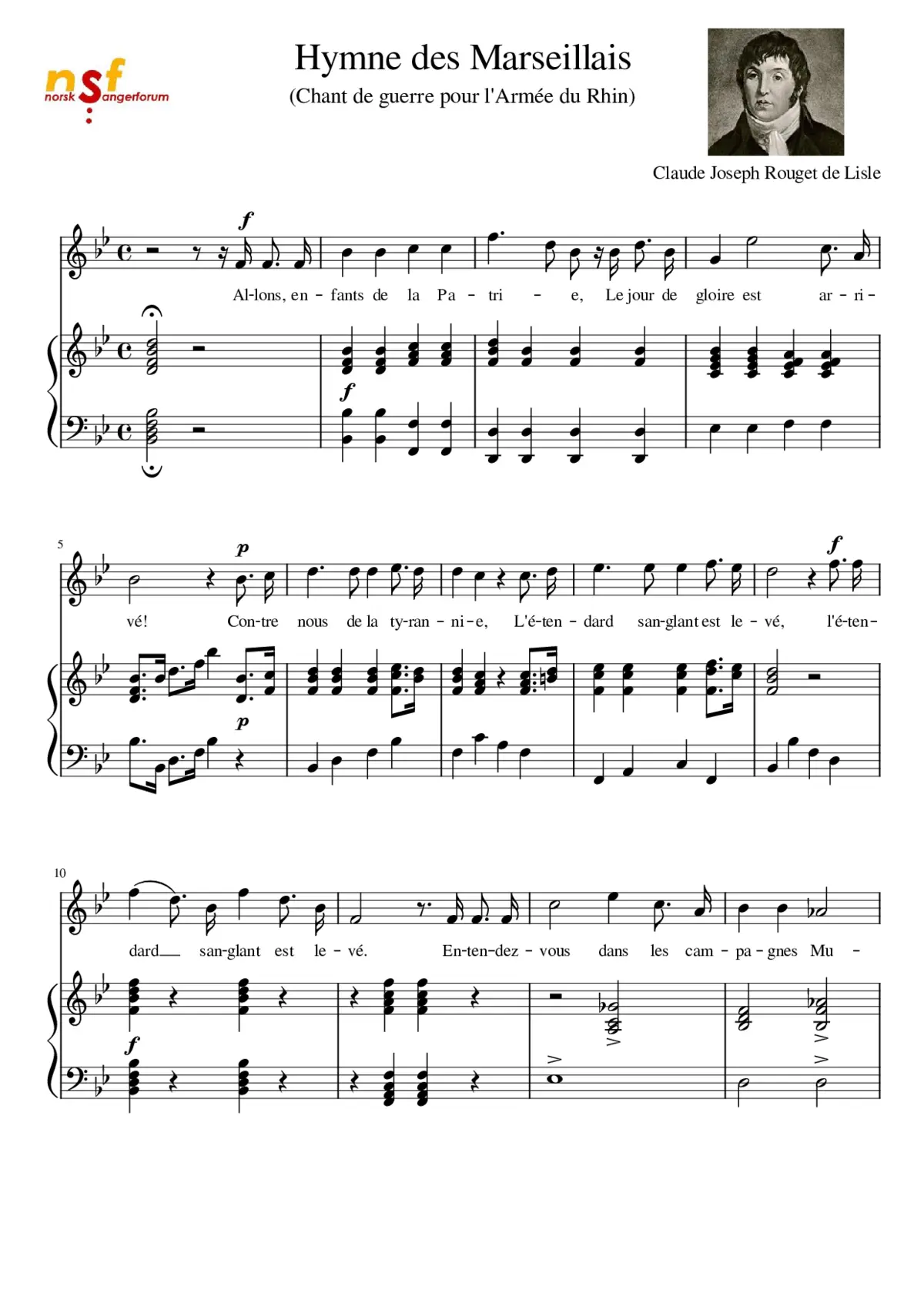 Hymne des Marseillais - Page 1