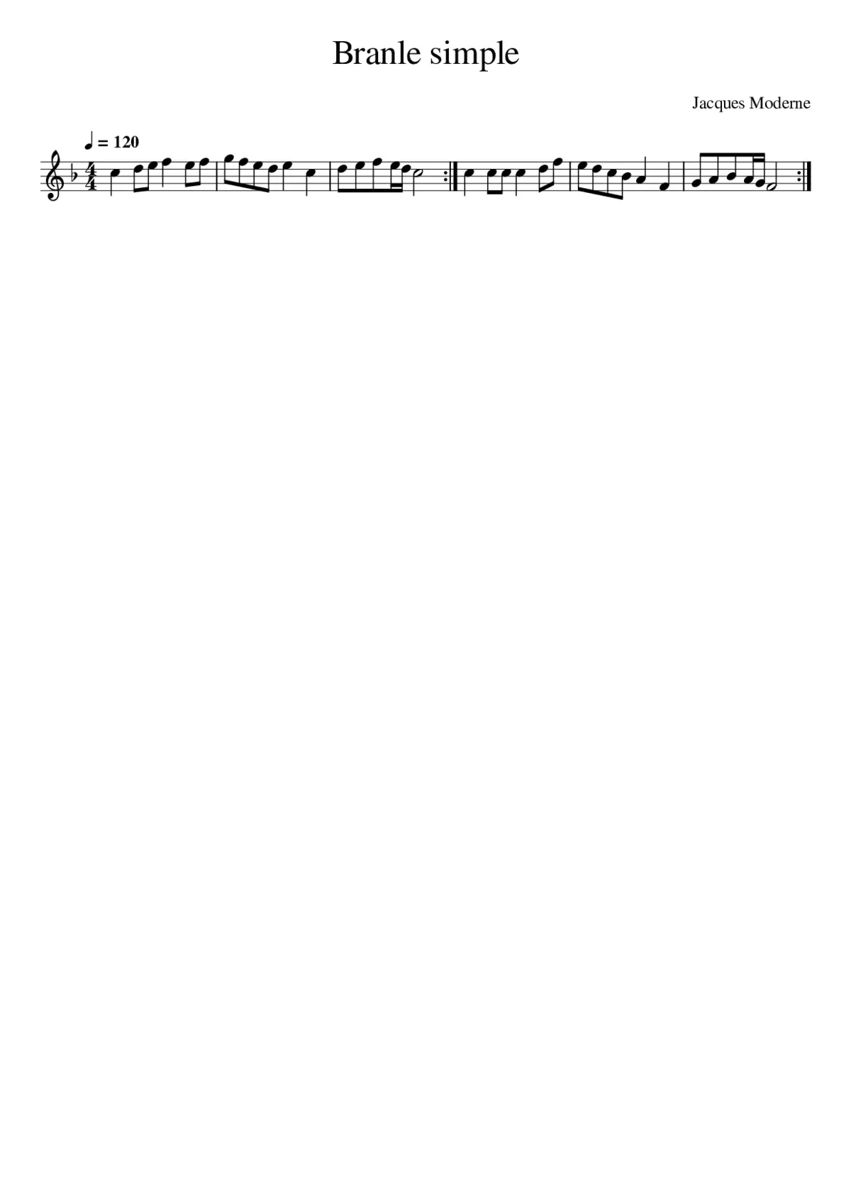Branle simple - Page 1