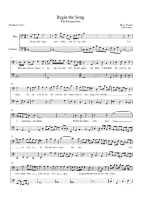 Begin the song (The Resurrection), Z 183