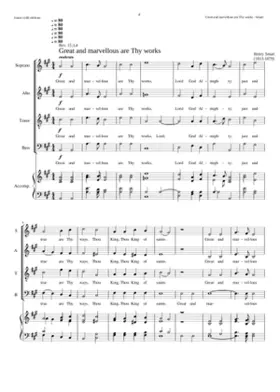 Great and marvellous are thy works