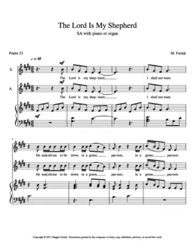 The Lord is my shepherd