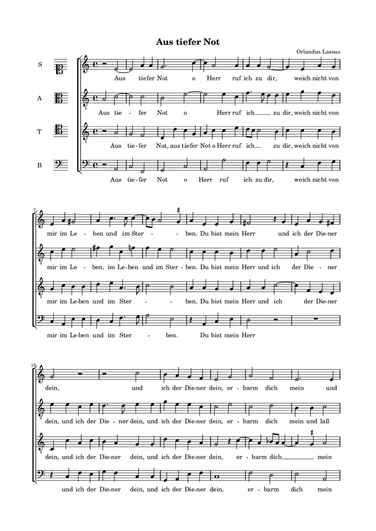 Aus tiefer Not - Page 1