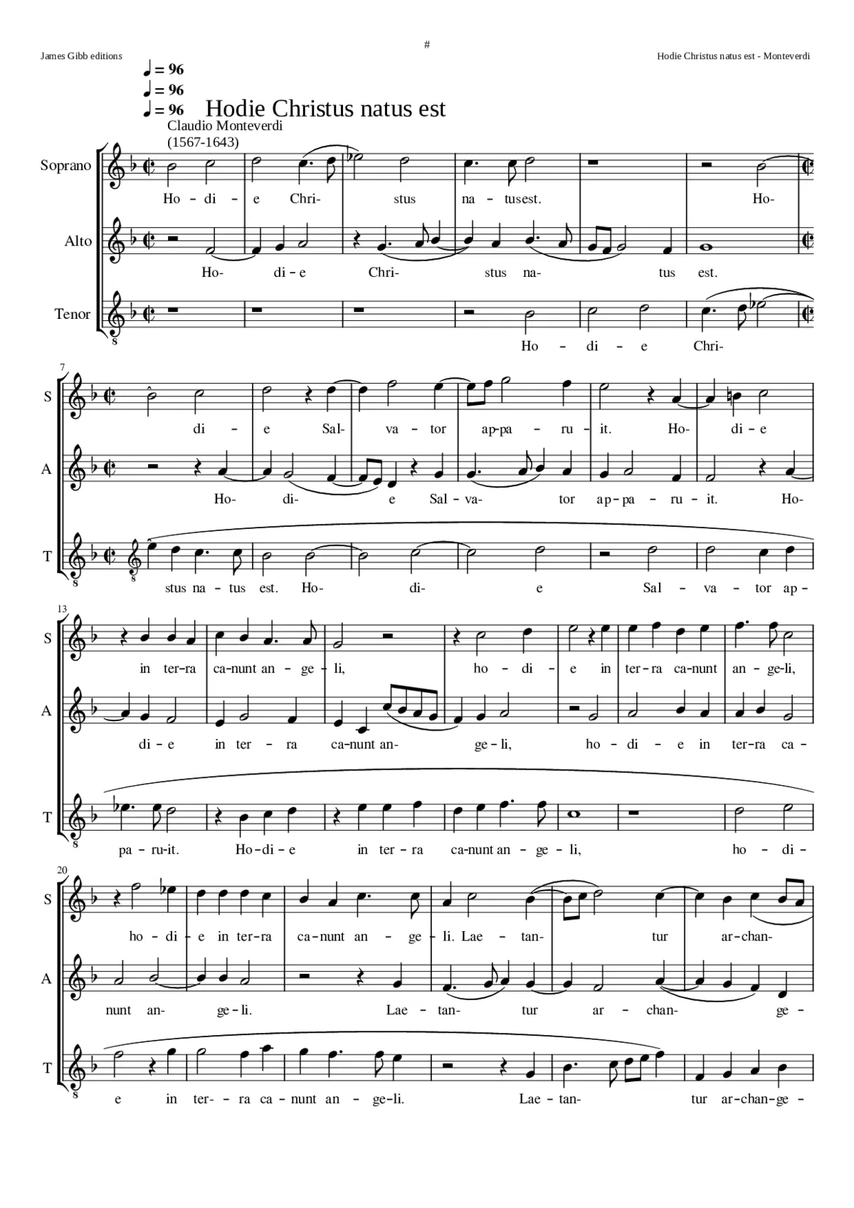 Hodie Christus natus est - Page 1