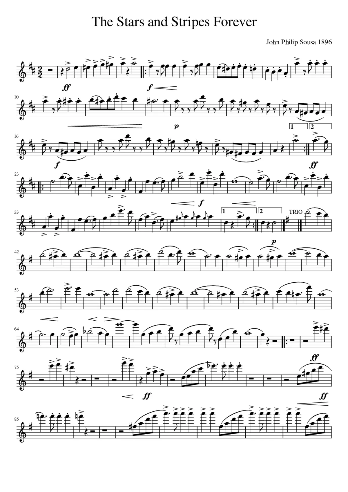 The Stars and Stripes Forever - Page 1