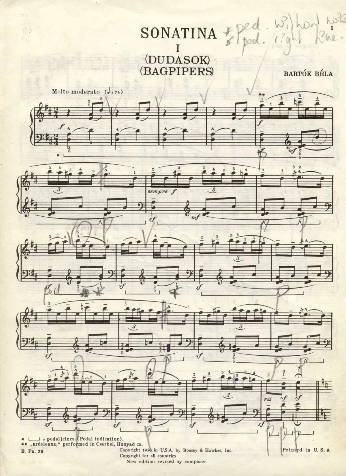 Sonatina for Piano - Page 1