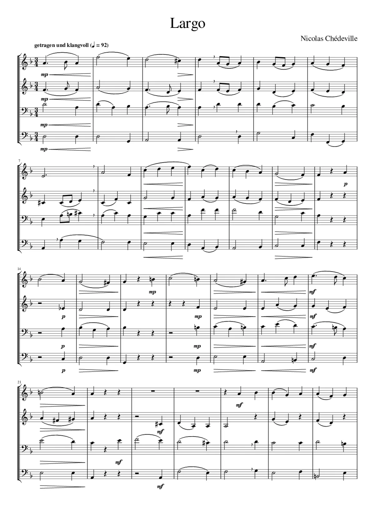 Sonata No.2 Largo - Page 1