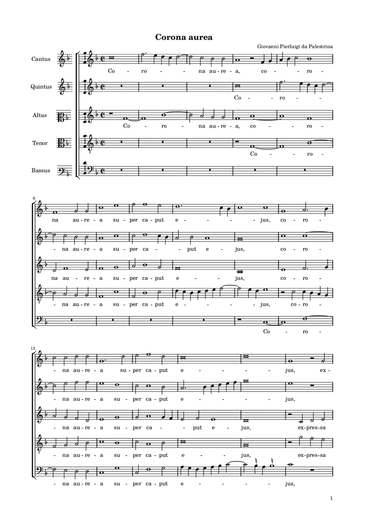 Corona aurea - Page 1