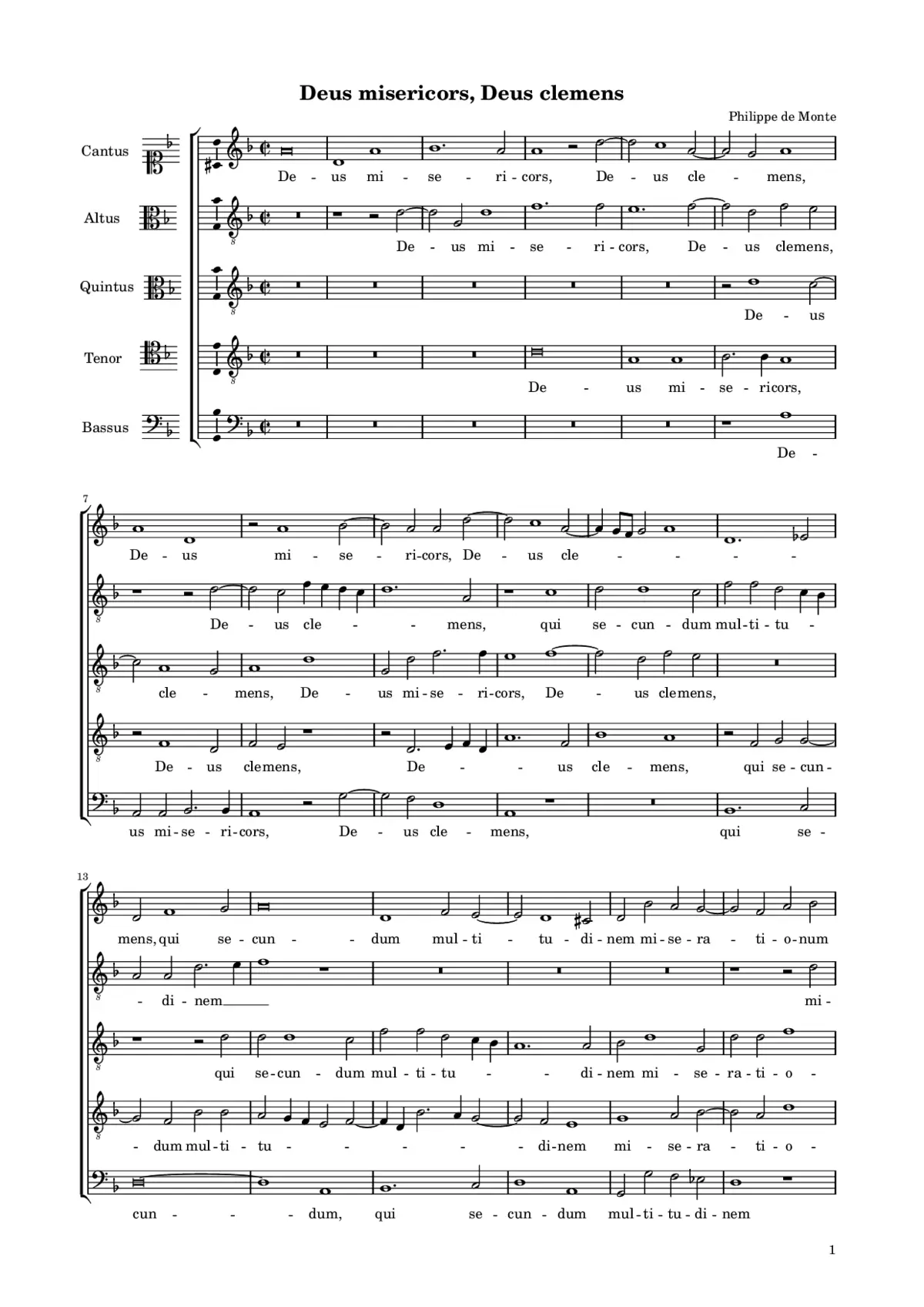 Deus misericors, Deus clemens - Page 1