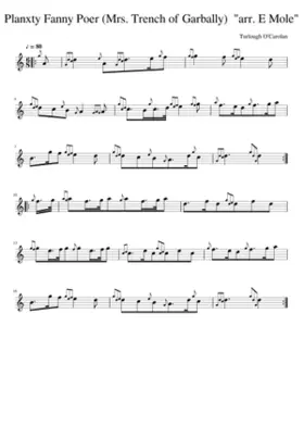 Planxty Fanny Poer (Mrs. Trench of Garbally) arr. E Mole
