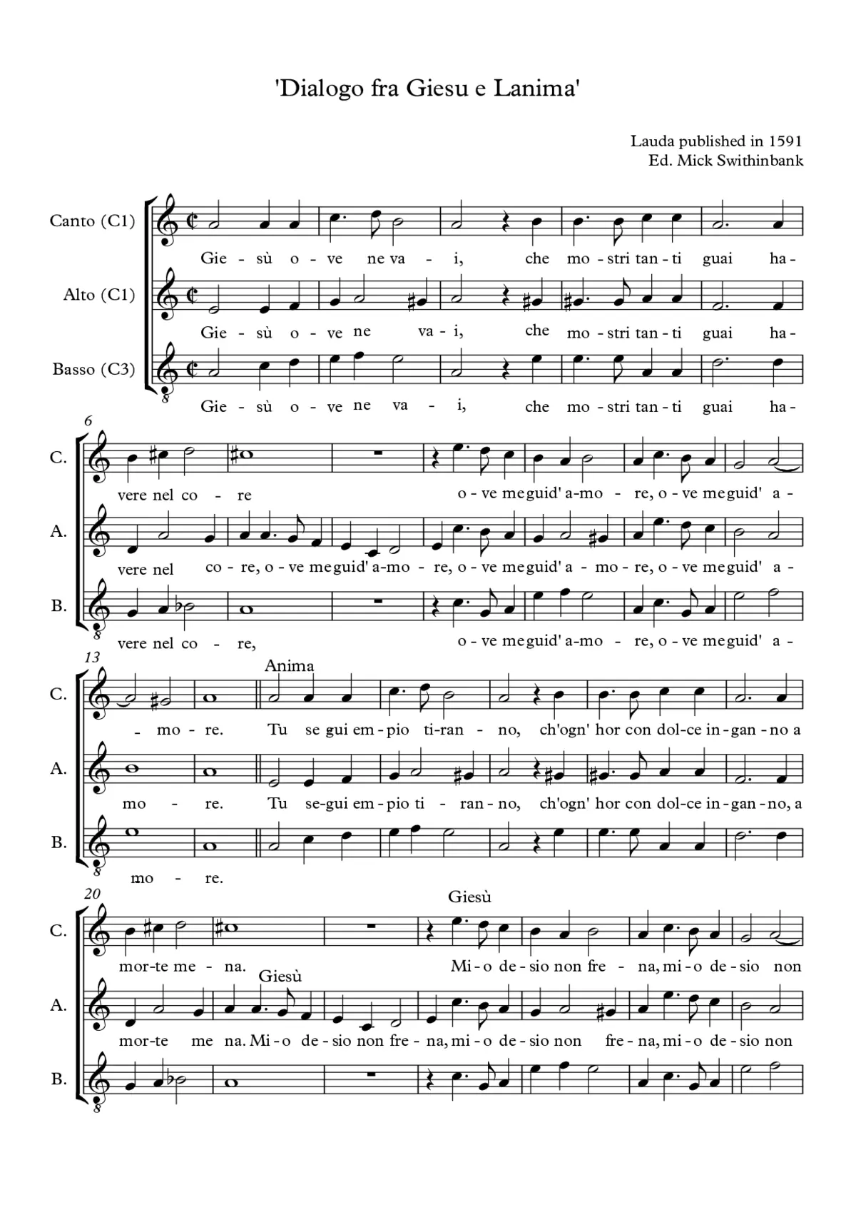 Dialogo fra Giesù e l'Anima - Page 1