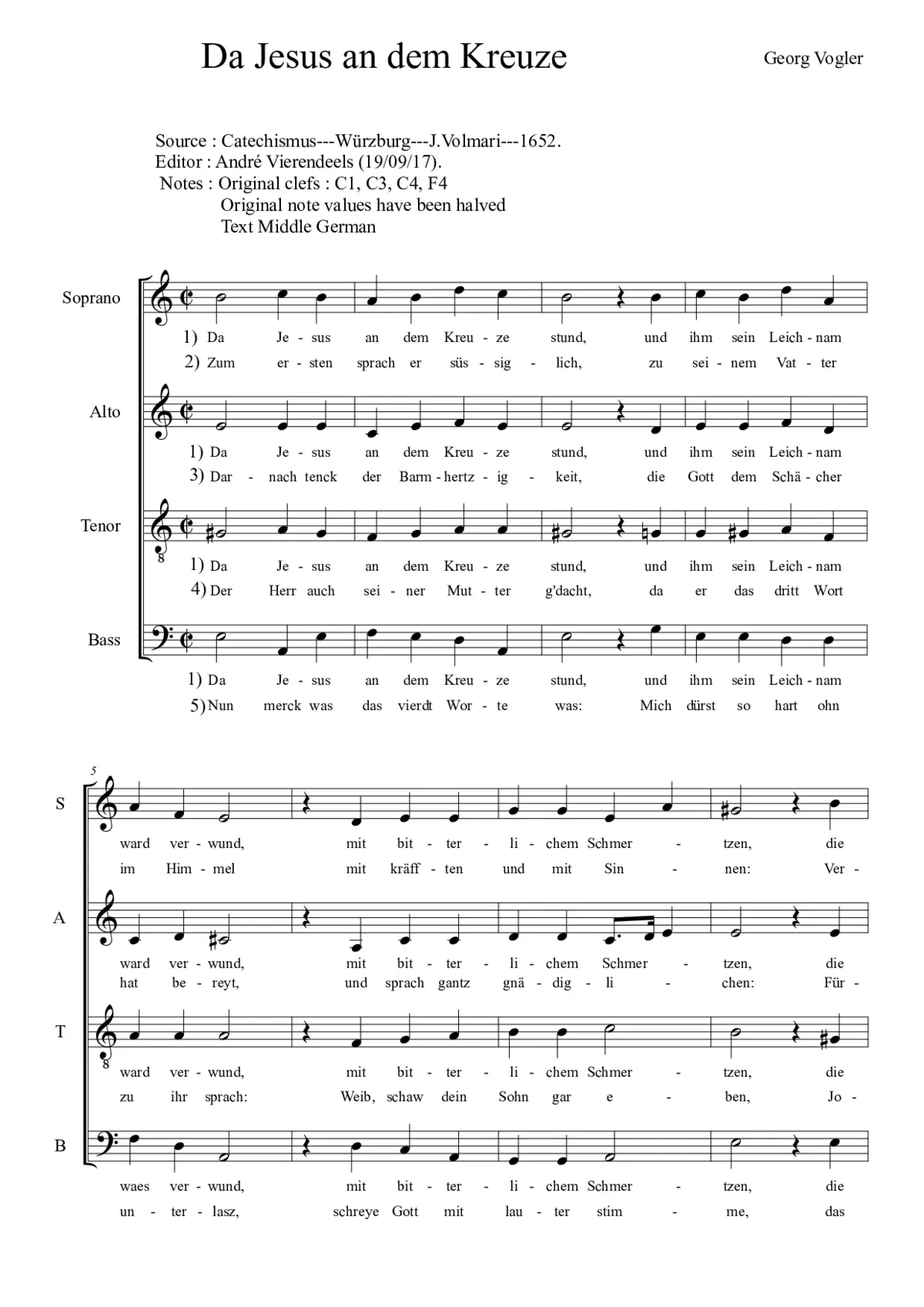 Da Jesus an dem Kreuze stund - Page 1