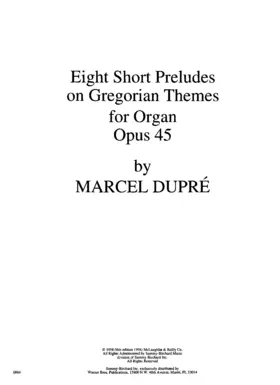 8 Short Preludes on Gregorian Themes