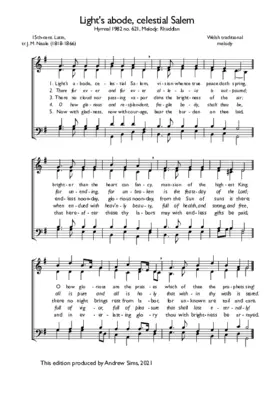 Light's abode, celestial Salem