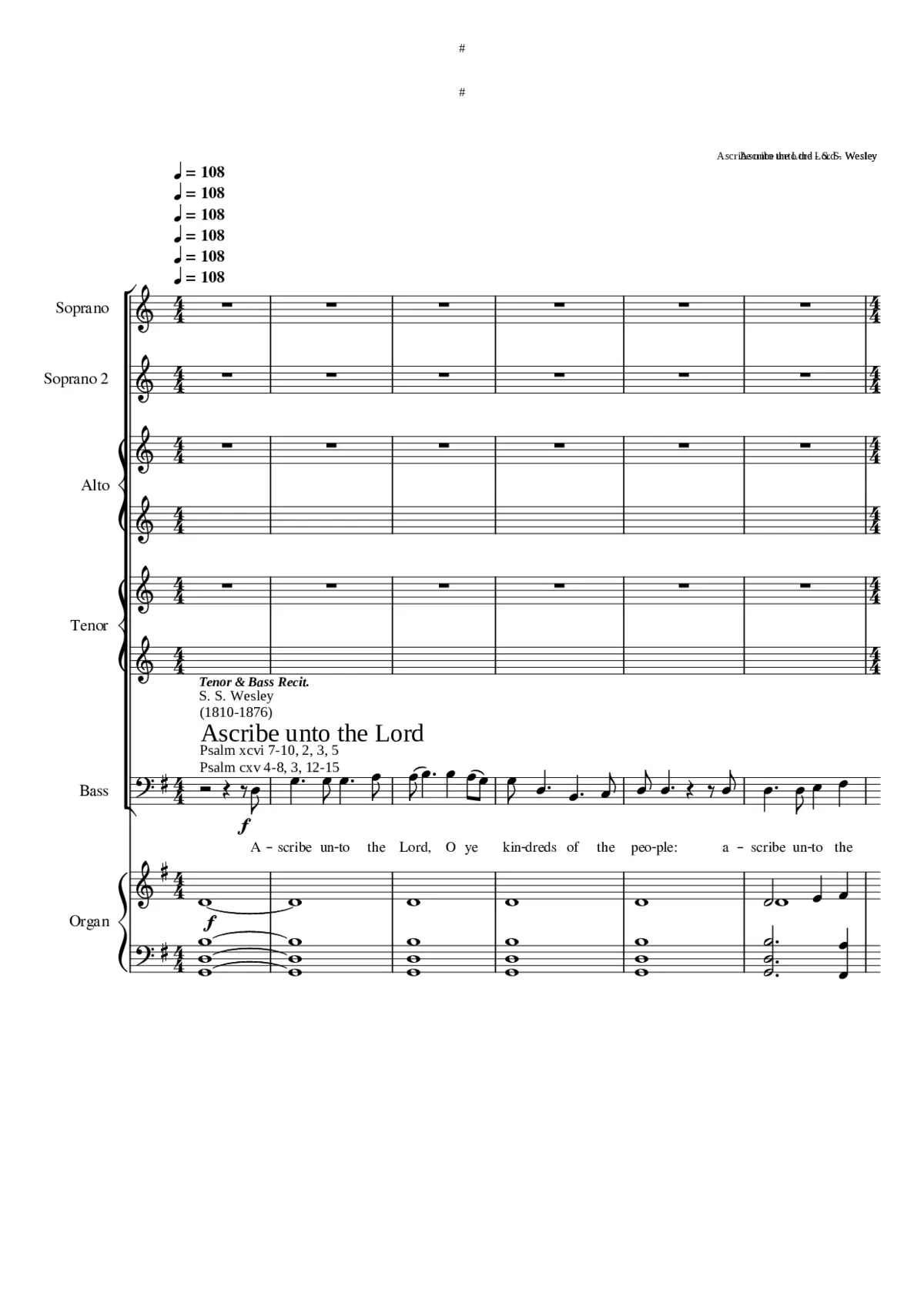 Ascribe unto the Lord - Page 1