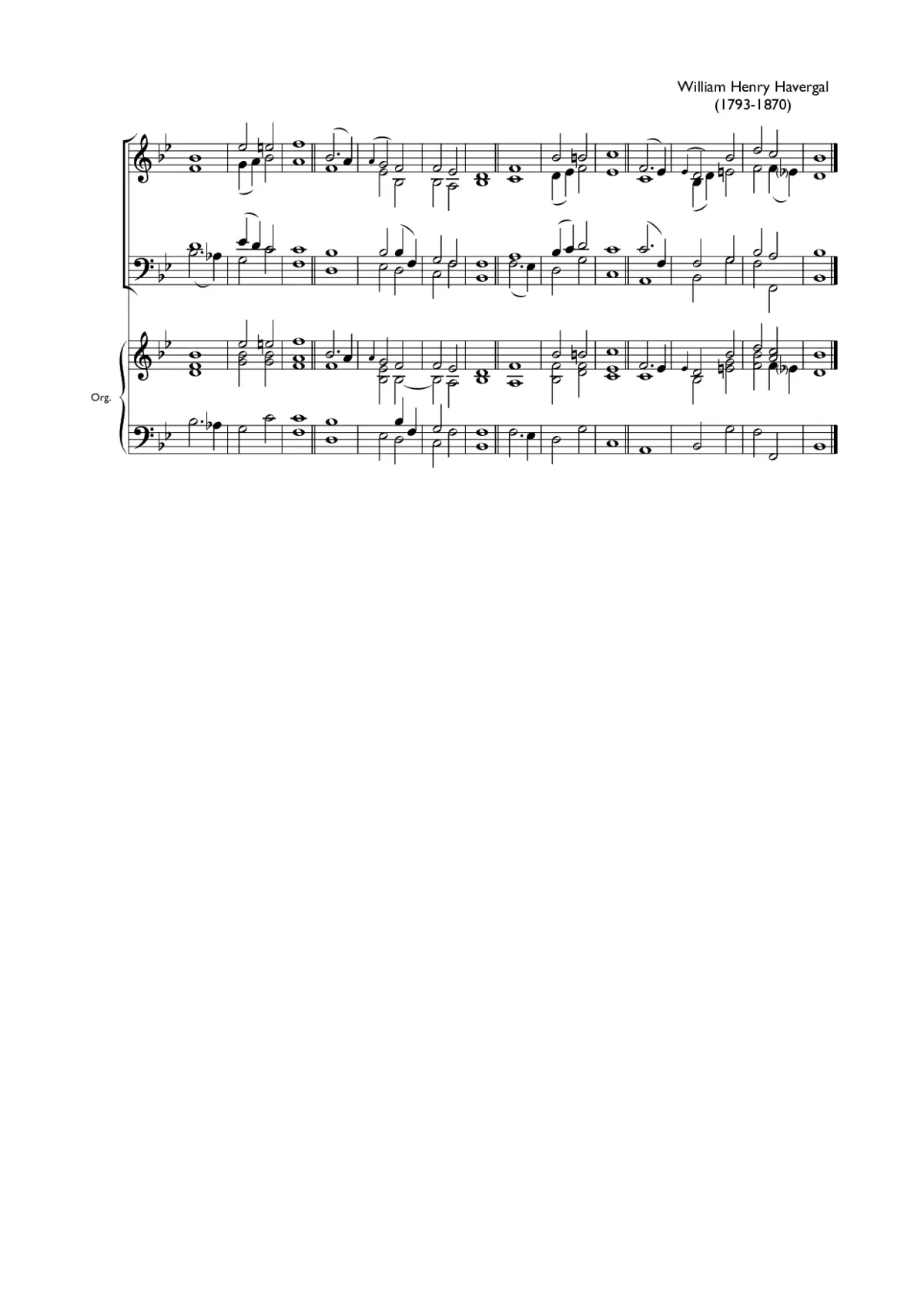 Double chant in B flat major IV - Page 1