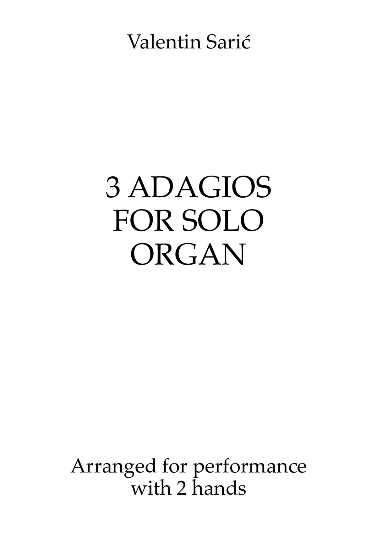 3 Adagios for Organ - Page 1