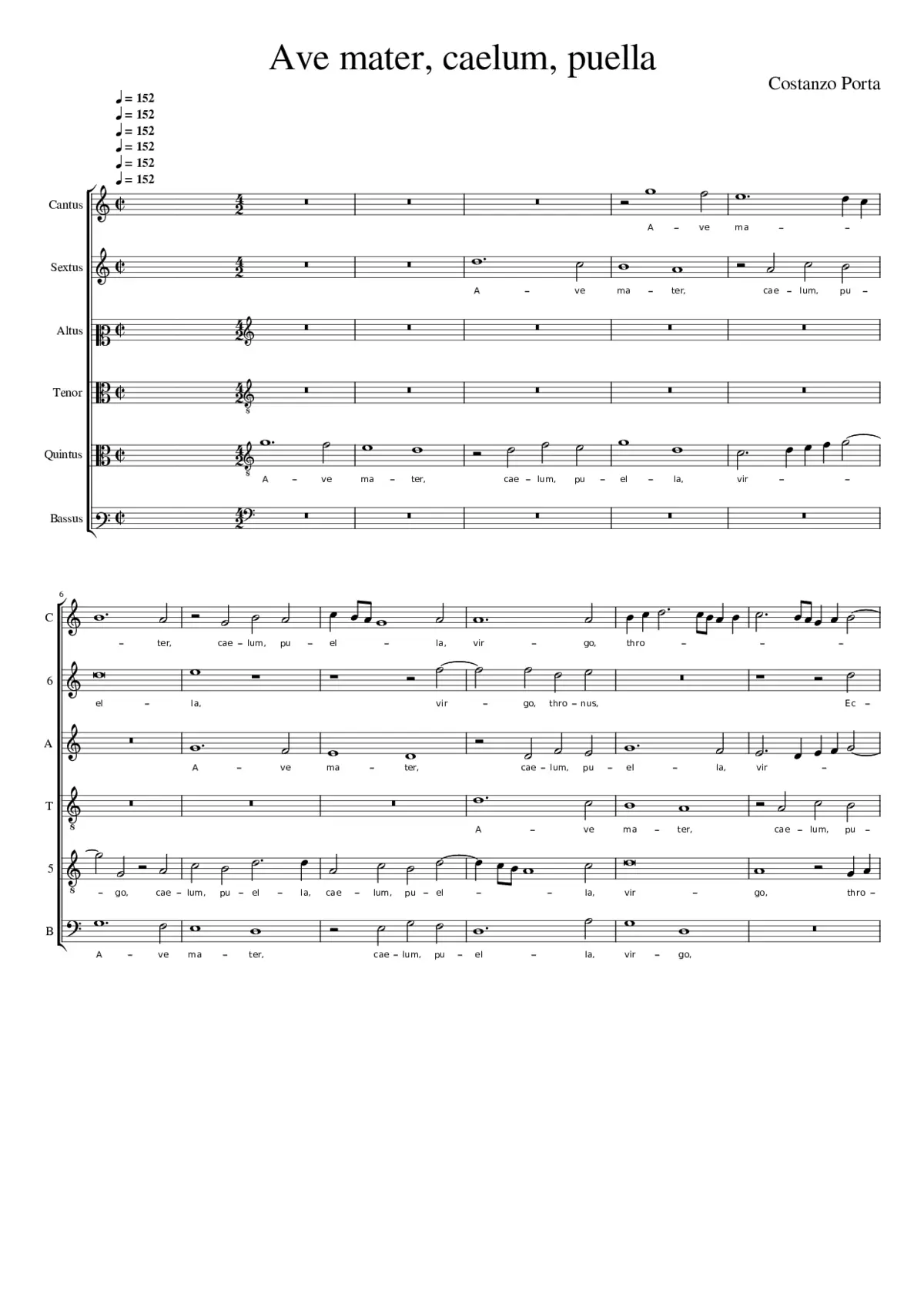 Ave mater caelum puella - Page 1