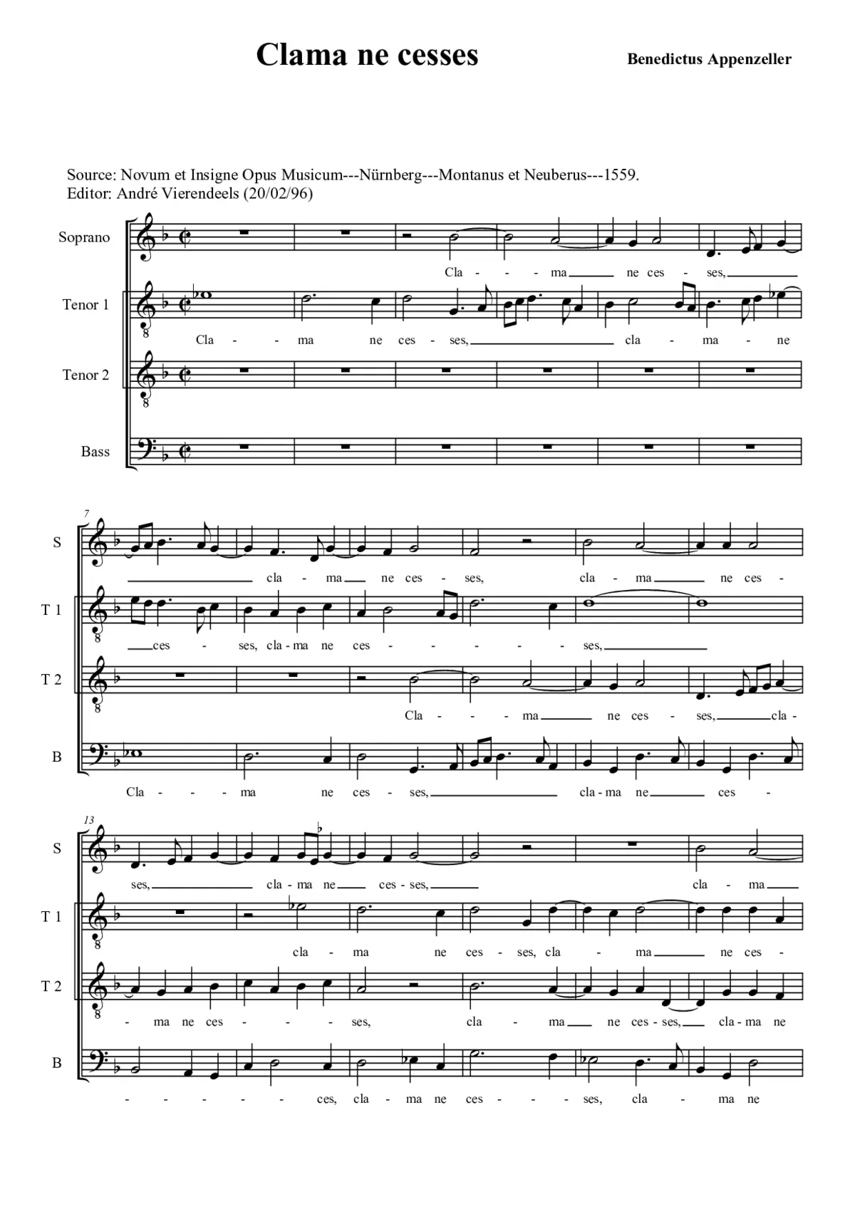 Clama ne cesses - Page 1