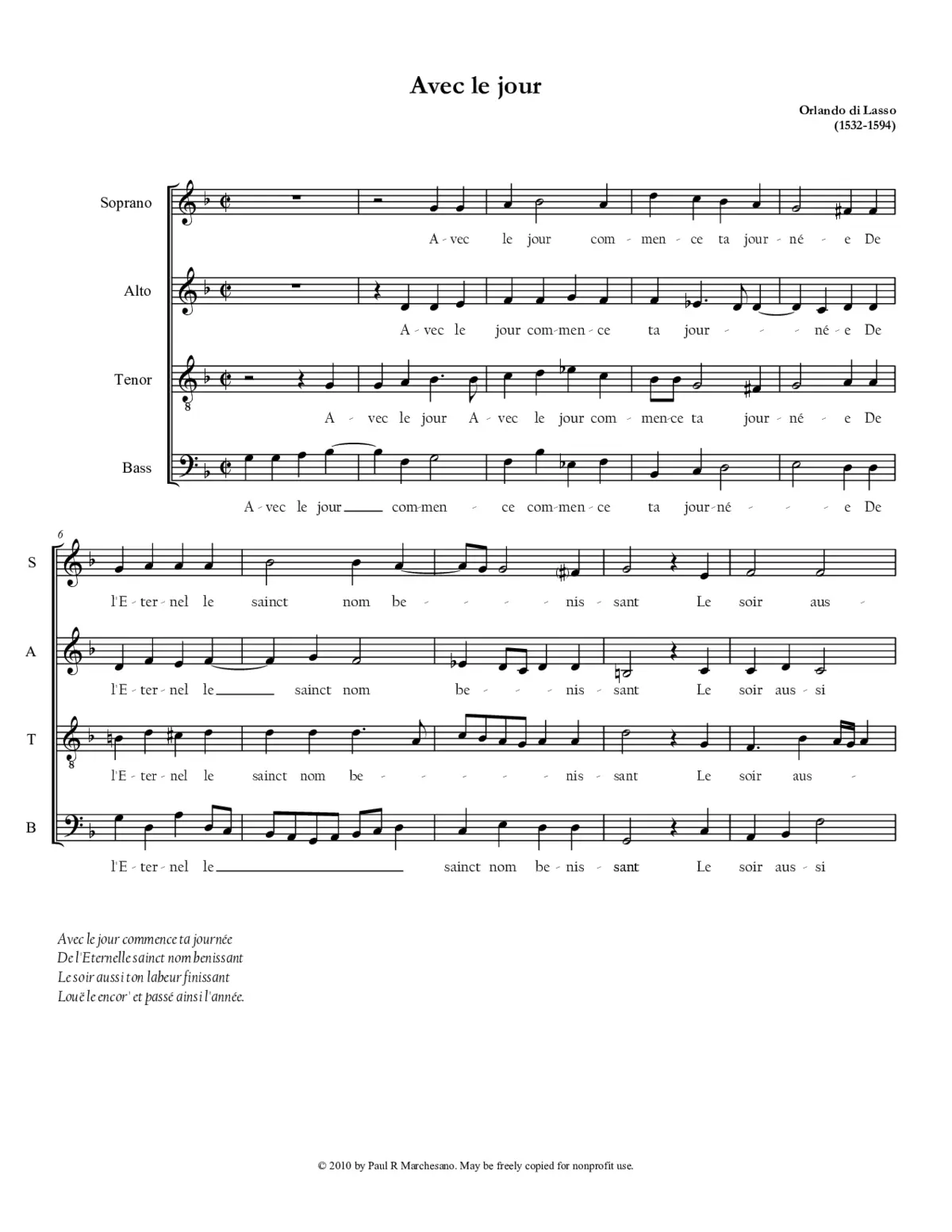 Avec le jour - Page 1