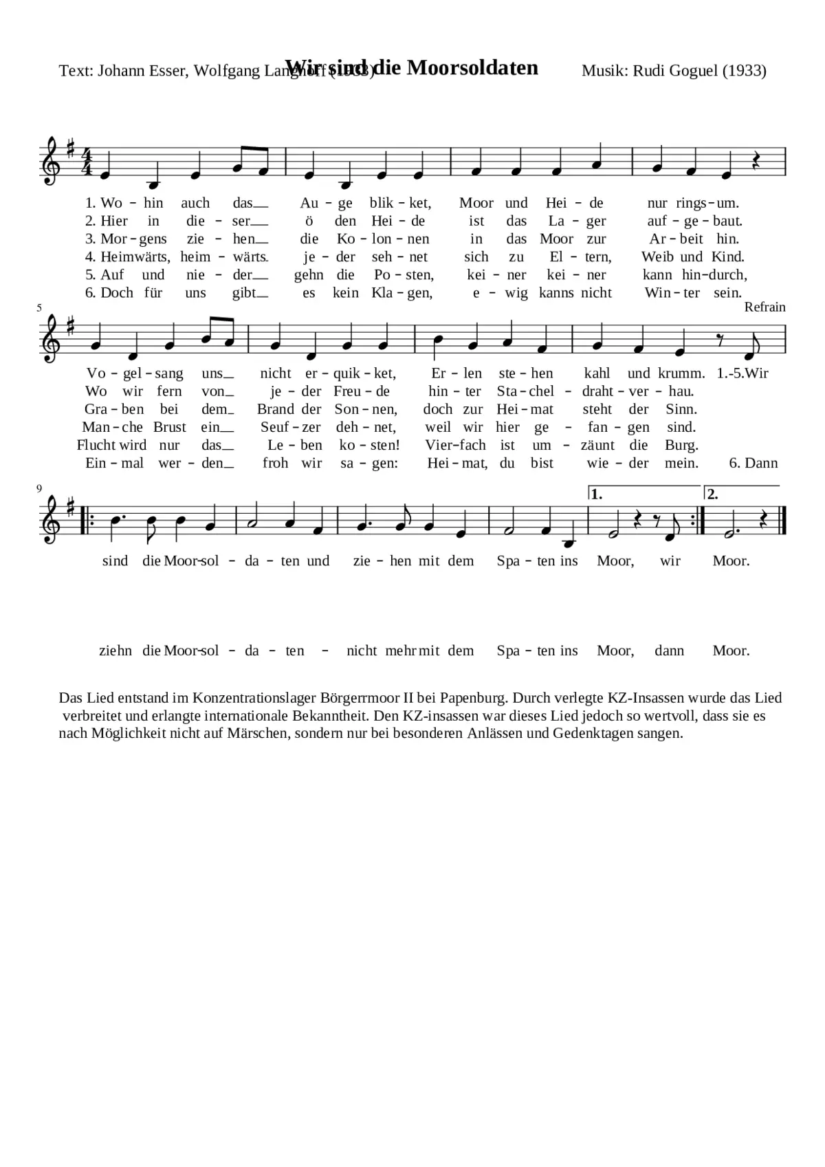 wir sind die moorsoldaten - Page 1